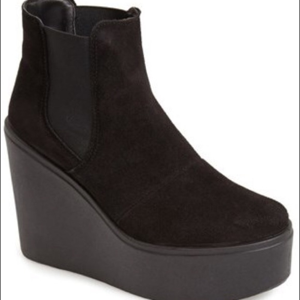 Topshop Wedge Black Boots.